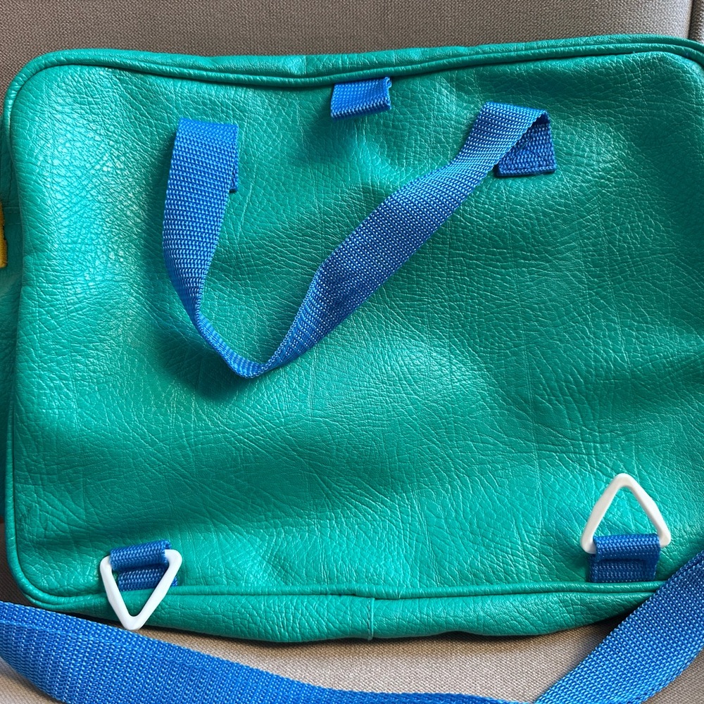 Colorful Roma Kid Bag with Blue Handles - Picture 2 of 2